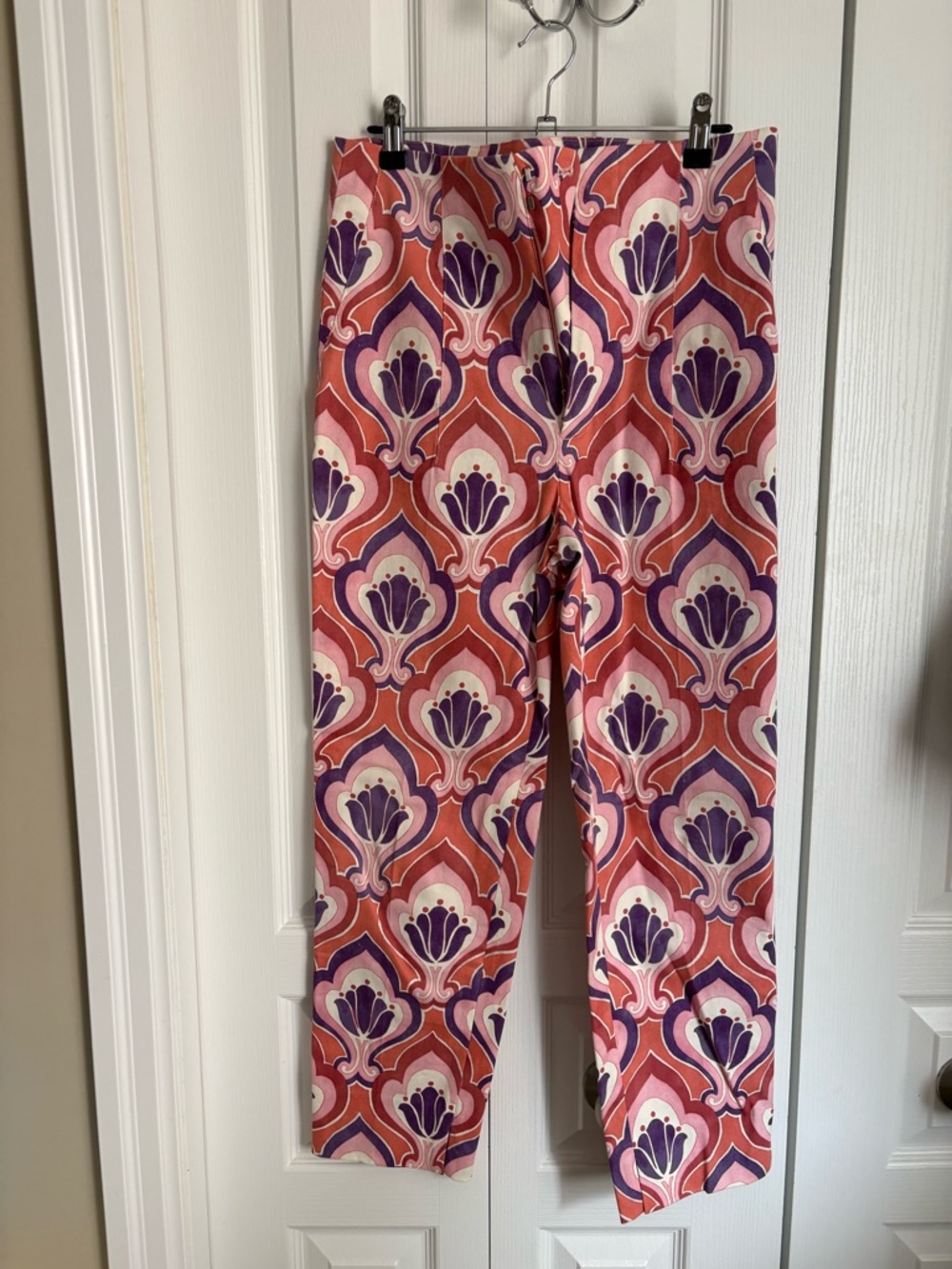 Zara Pink & Purple Retro Floral Leggings